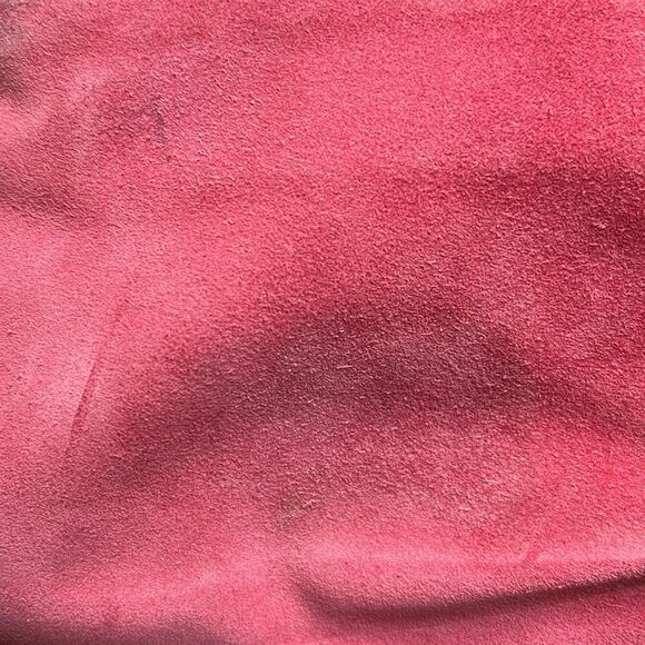 Banana Republic | Pink Rosette Suede Leather Clutch Handbag Purse Vintage Retro - Picture 6 of 10